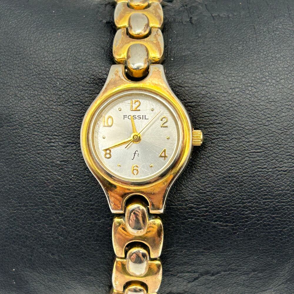 Fossil F2 Gold Silver Stainless Steel Women’s Watch, 22mm